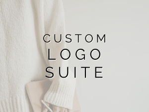 Minimalist custom logo suite with primary logo, secondary logo, submark, and icons, created to give female entrepreneurs a cohesive, stylish brand identity.